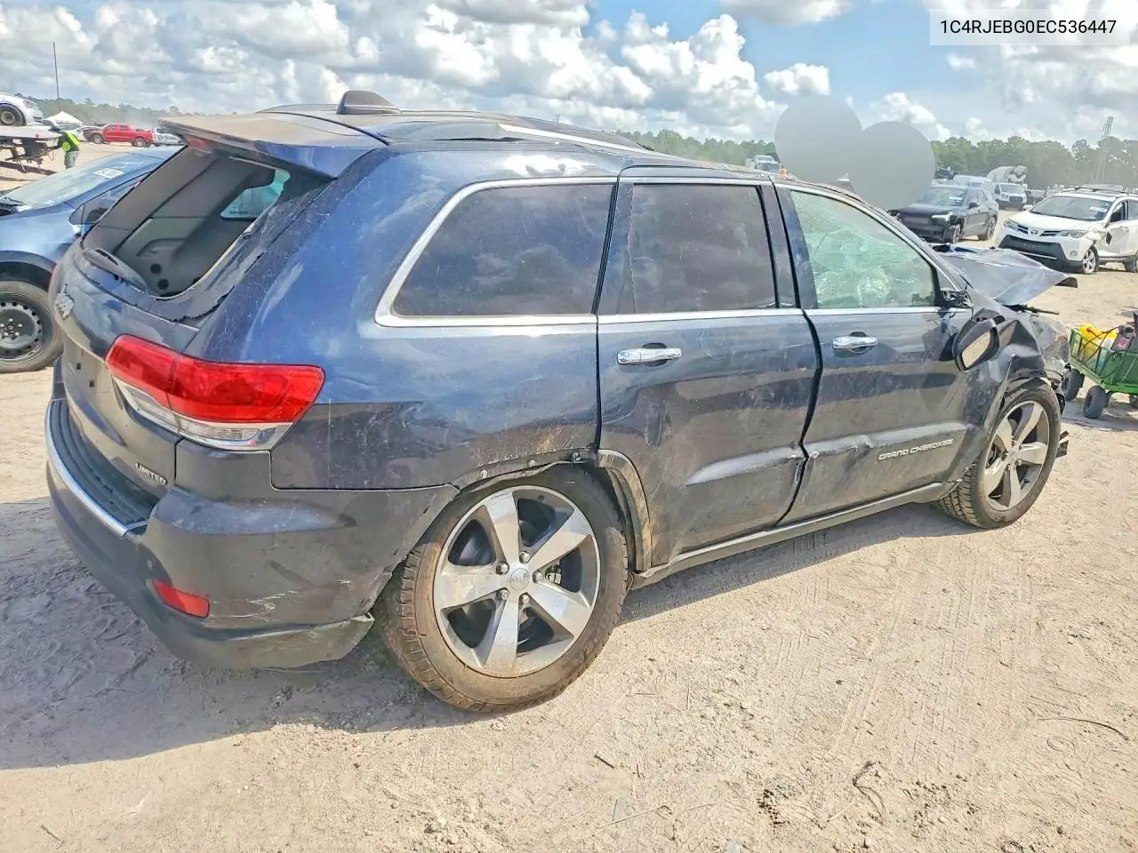 2014 JEEP GRAND CHEROKEE VIN 1C4RJEBG0EC536447 — фото 3
