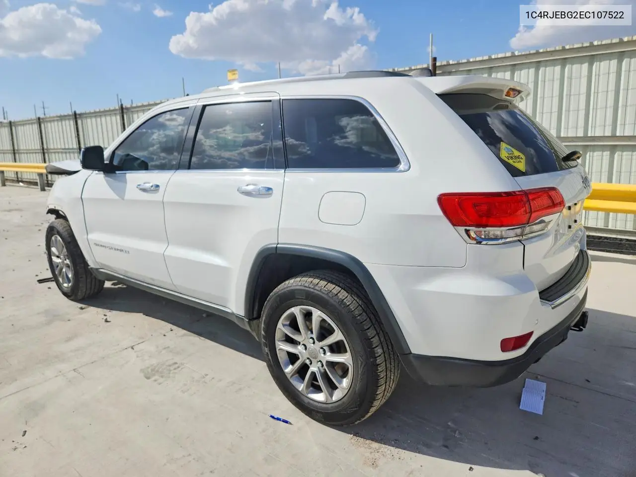 2014 JEEP GRAND CHEROKEE VIN 1C4RJEBG2EC107522 — фото 2