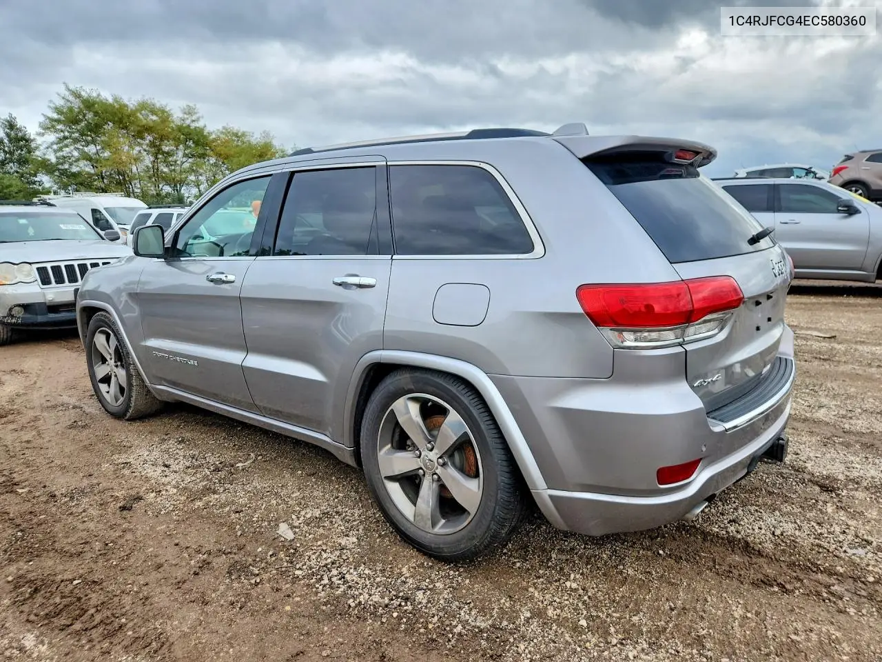 2014 JEEP GRAND CHEROKEE VIN 1C4RJFCG4EC580360 — фото 2
