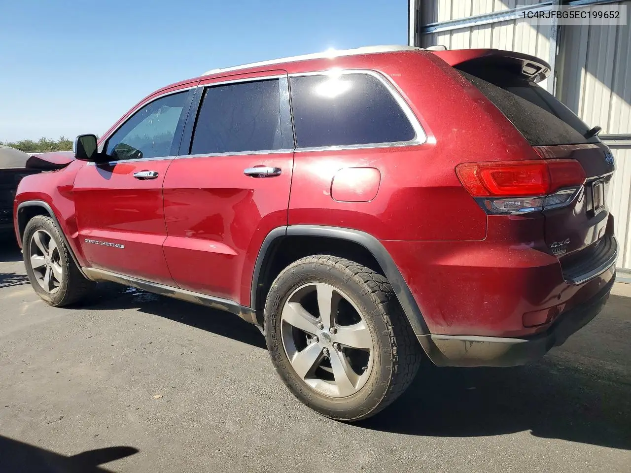 2014 JEEP GRAND CHEROKEE VIN 1C4RJFBG5EC199652 — фото 2