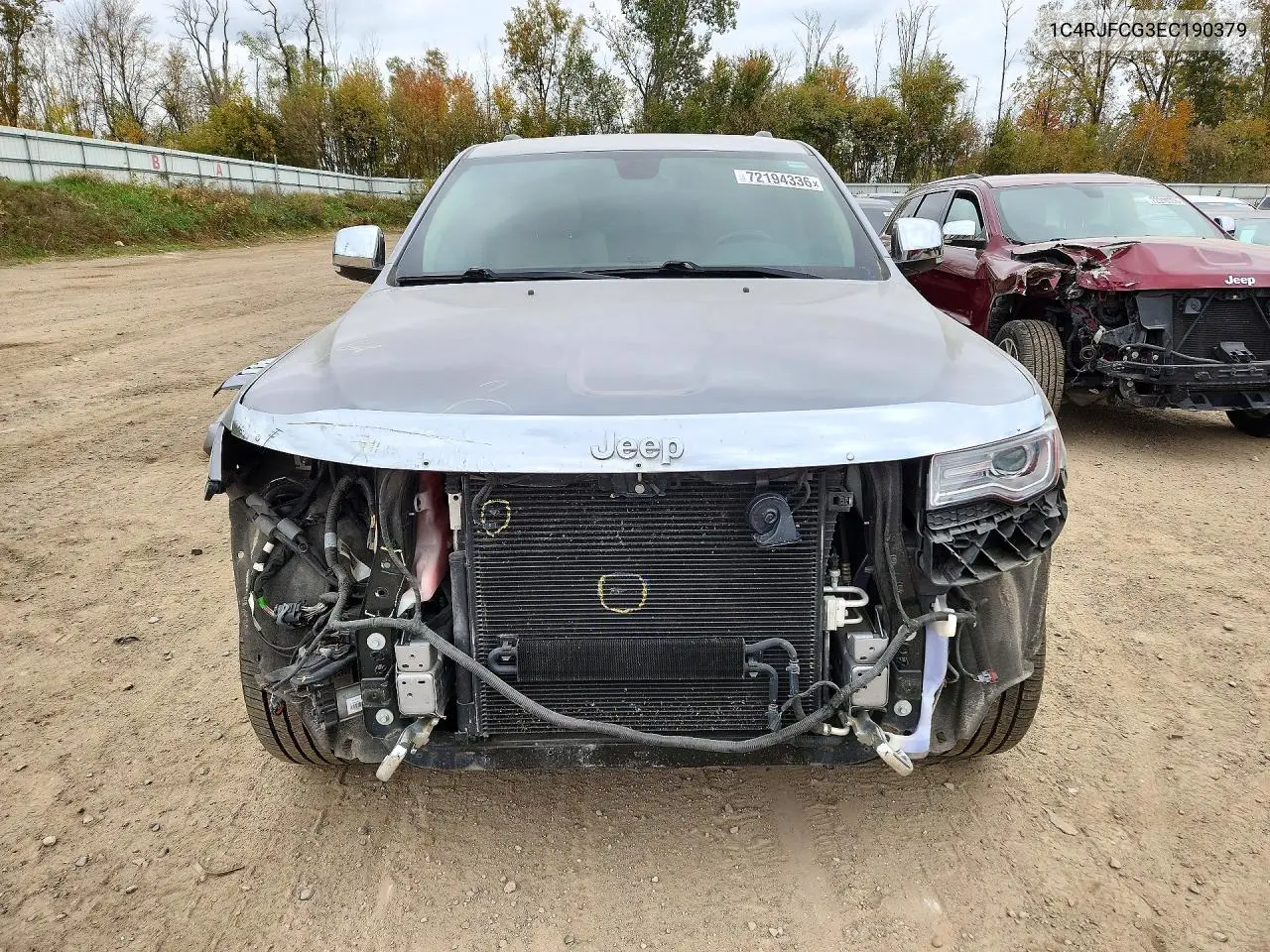 2014 JEEP GRAND CHEROKEE VIN 1C4RJFCG3EC190379 — фото 5