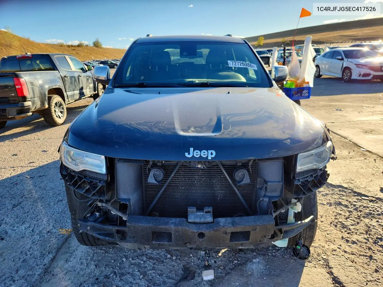 2014 JEEP GRAND CHEROKEE VIN 1C4RJFJG5EC417526 — фото 5
