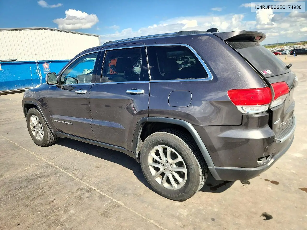 2014 JEEP GRAND CHEROKEE VIN 1C4RJFBG3EC174930 — фото 2