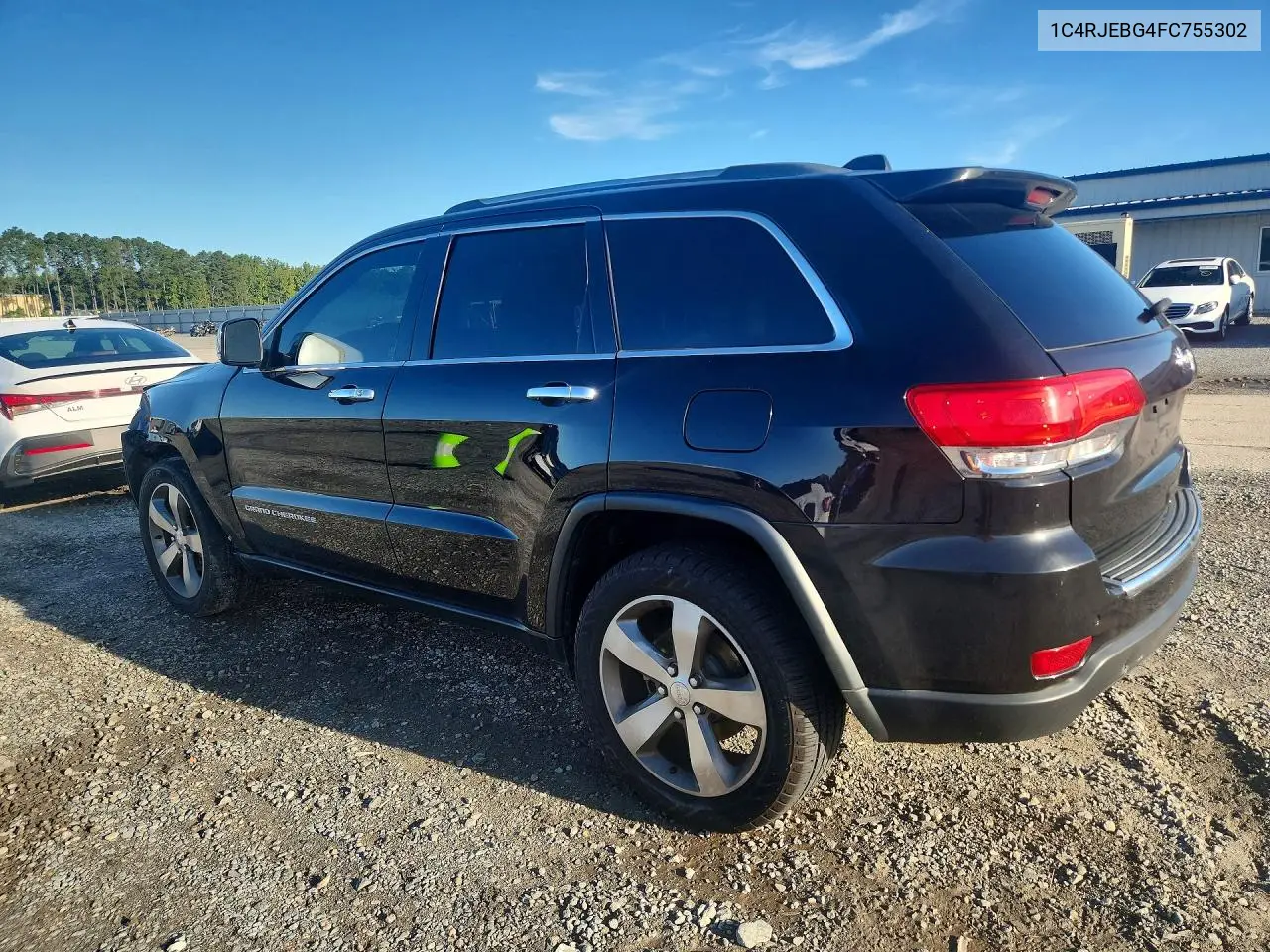 2015 JEEP GRAND CHEROKEE VIN 1C4RJEBG4FC755302 — фото 2