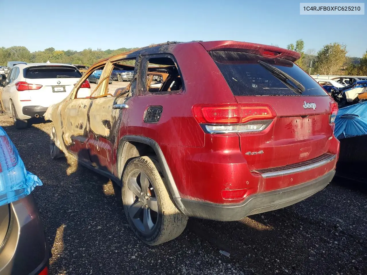 2015 JEEP GRAND CHEROKEE VIN 1C4RJFBGXFC625210 — фото 2