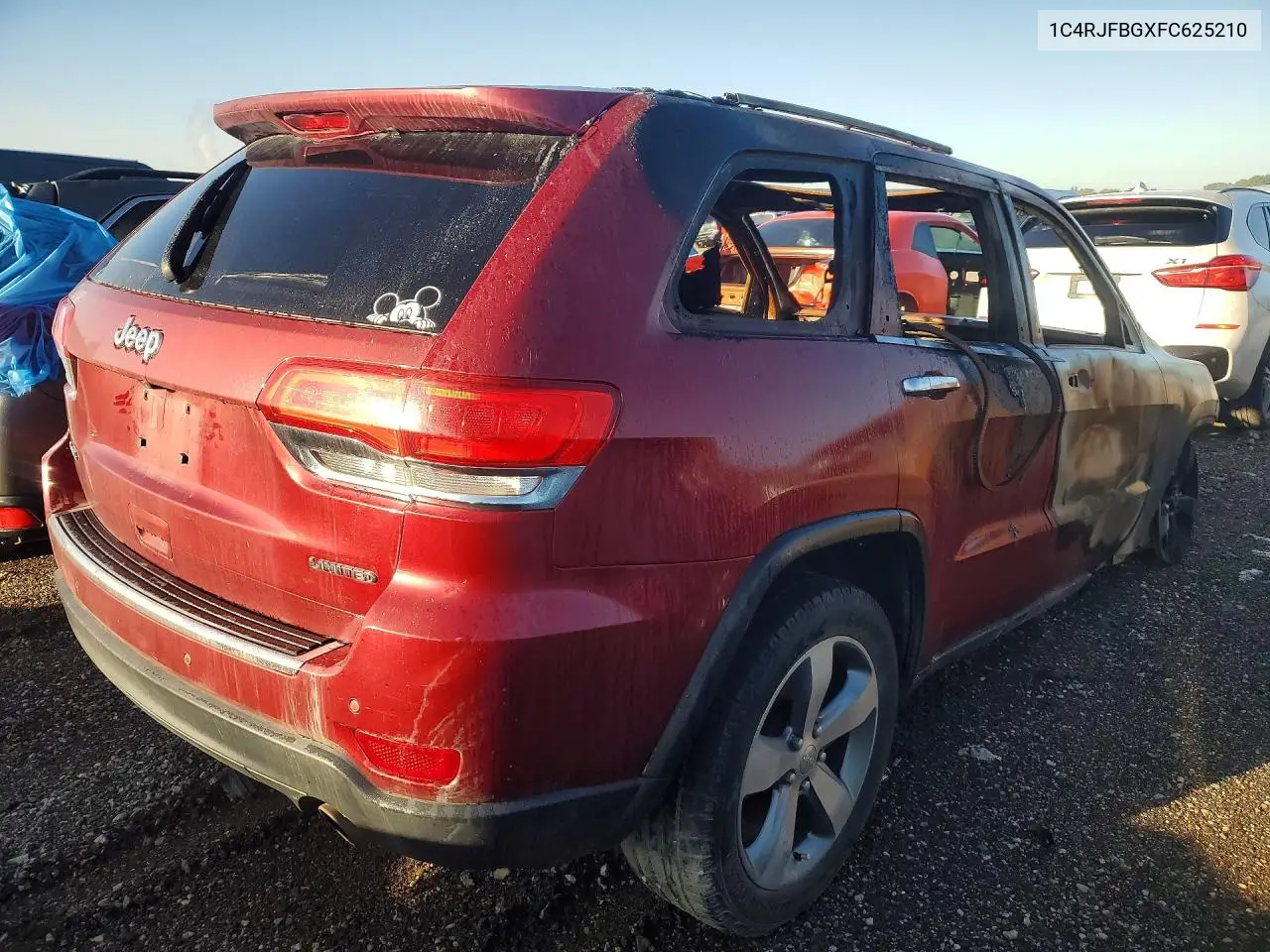 2015 JEEP GRAND CHEROKEE VIN 1C4RJFBGXFC625210 — фото 3