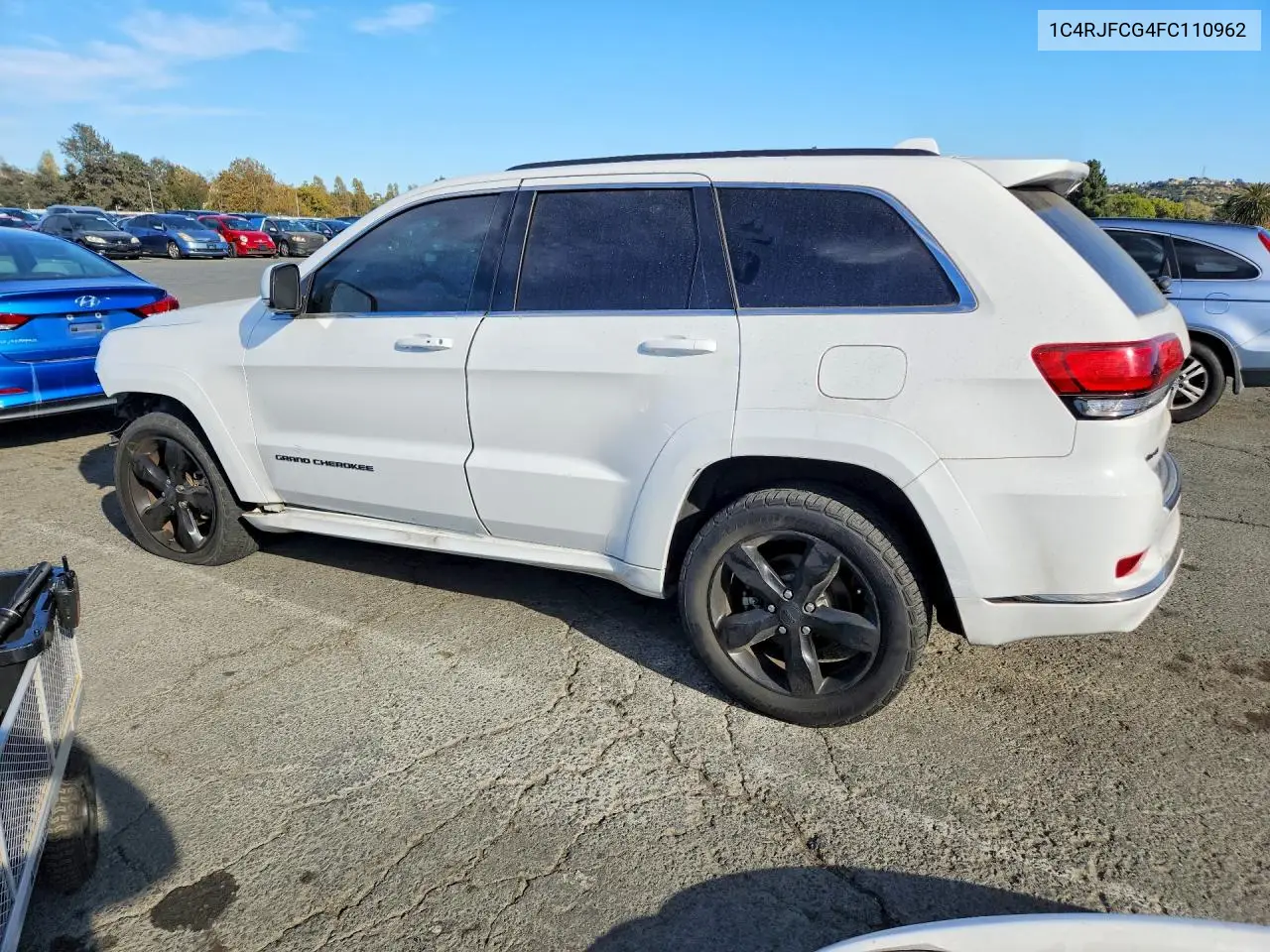 2015 JEEP GRAND CHEROKEE VIN 1C4RJFCG4FC110962 — фото 2