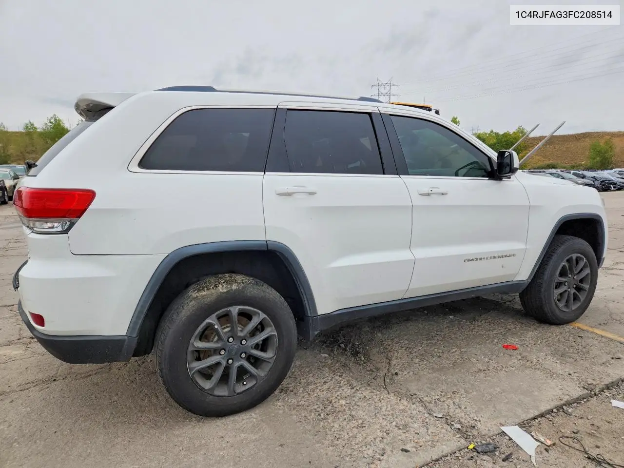 2015 JEEP GRAND CHEROKEE VIN 1C4RJFAG3FC208514 — фото 3