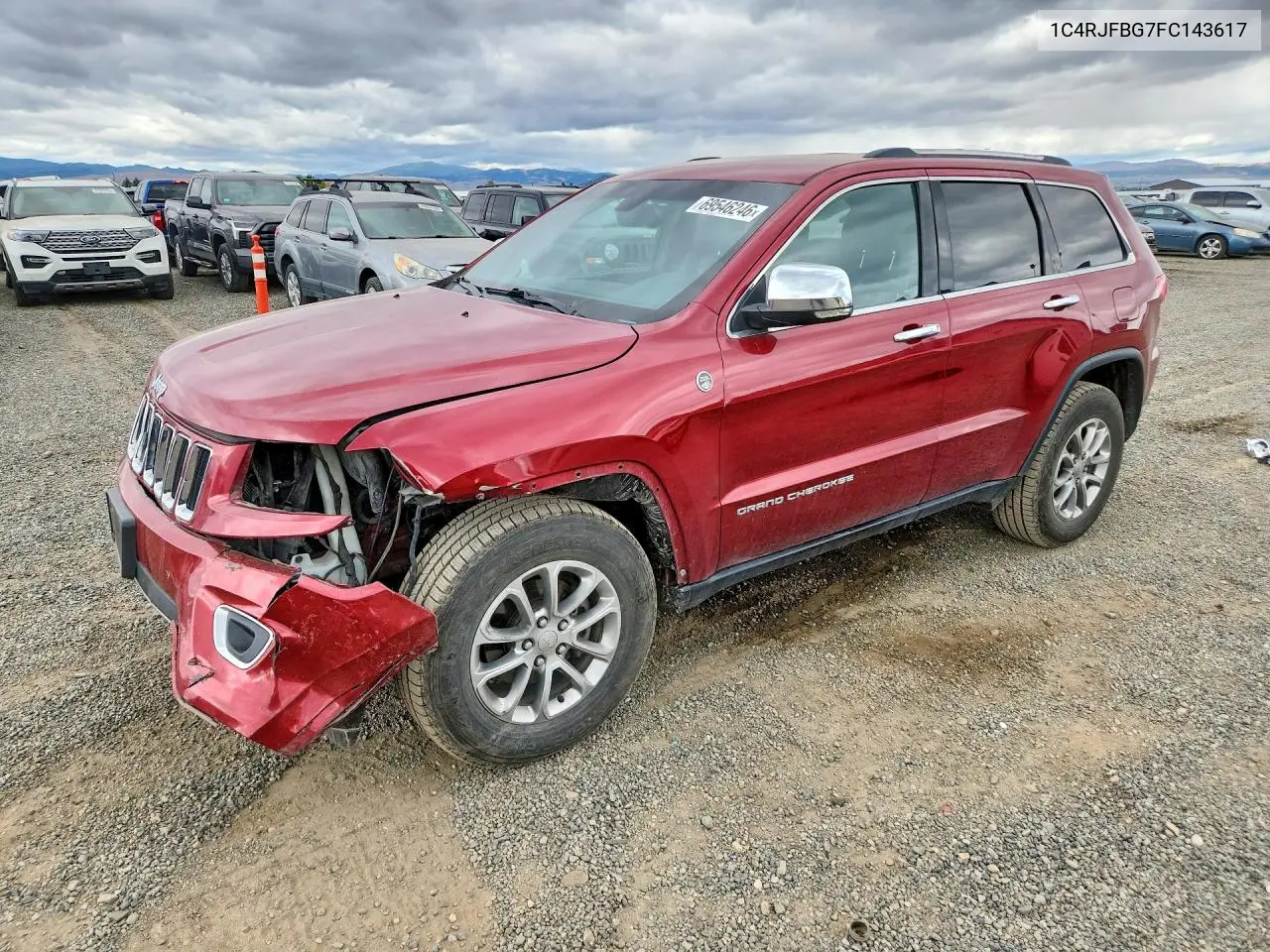 JEEP GRAND CHEROKEE 2015, VIN 1C4RJFBG7FC143617