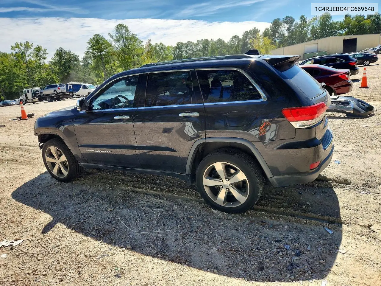 2015 JEEP GRAND CHEROKEE VIN 1C4RJEBG4FC669648 — фото 2