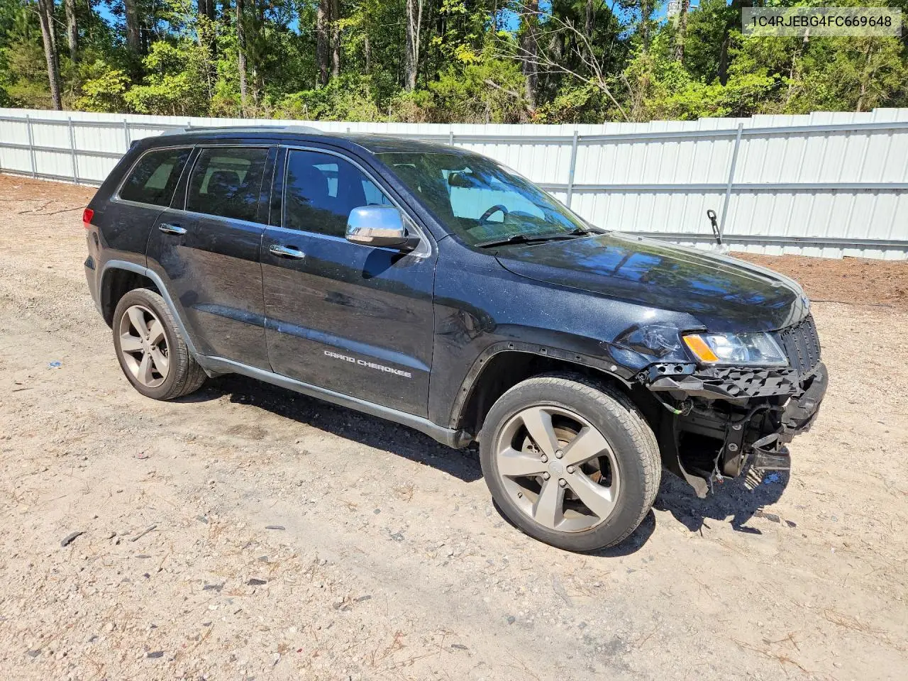 2015 JEEP GRAND CHEROKEE VIN 1C4RJEBG4FC669648 — фото 4