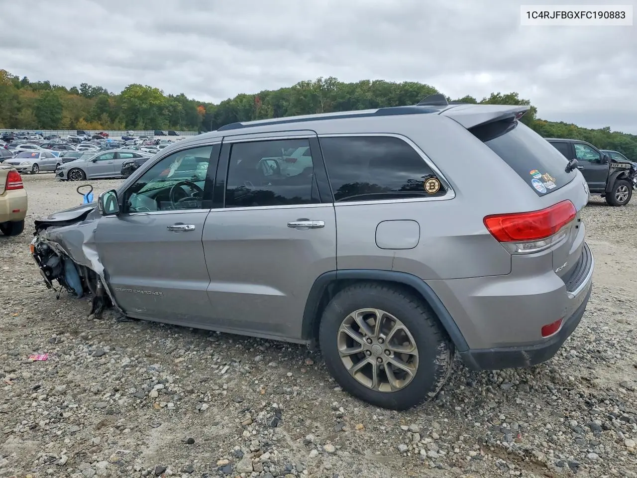 2015 JEEP GRAND CHEROKEE VIN 1C4RJFBGXFC190883 — фото 2