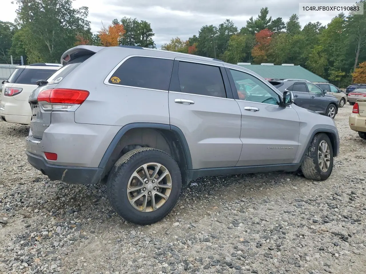 2015 JEEP GRAND CHEROKEE VIN 1C4RJFBGXFC190883 — фото 3