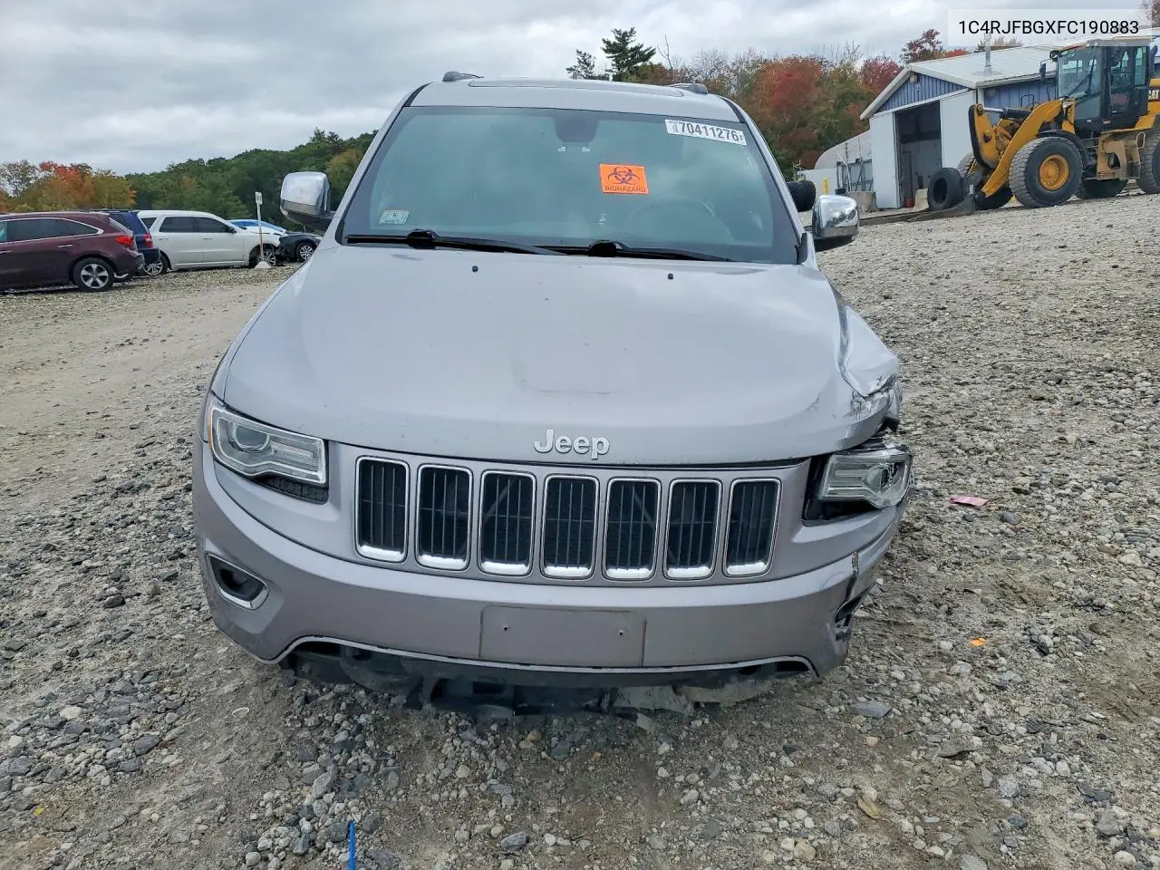 2015 JEEP GRAND CHEROKEE VIN 1C4RJFBGXFC190883 — фото 5