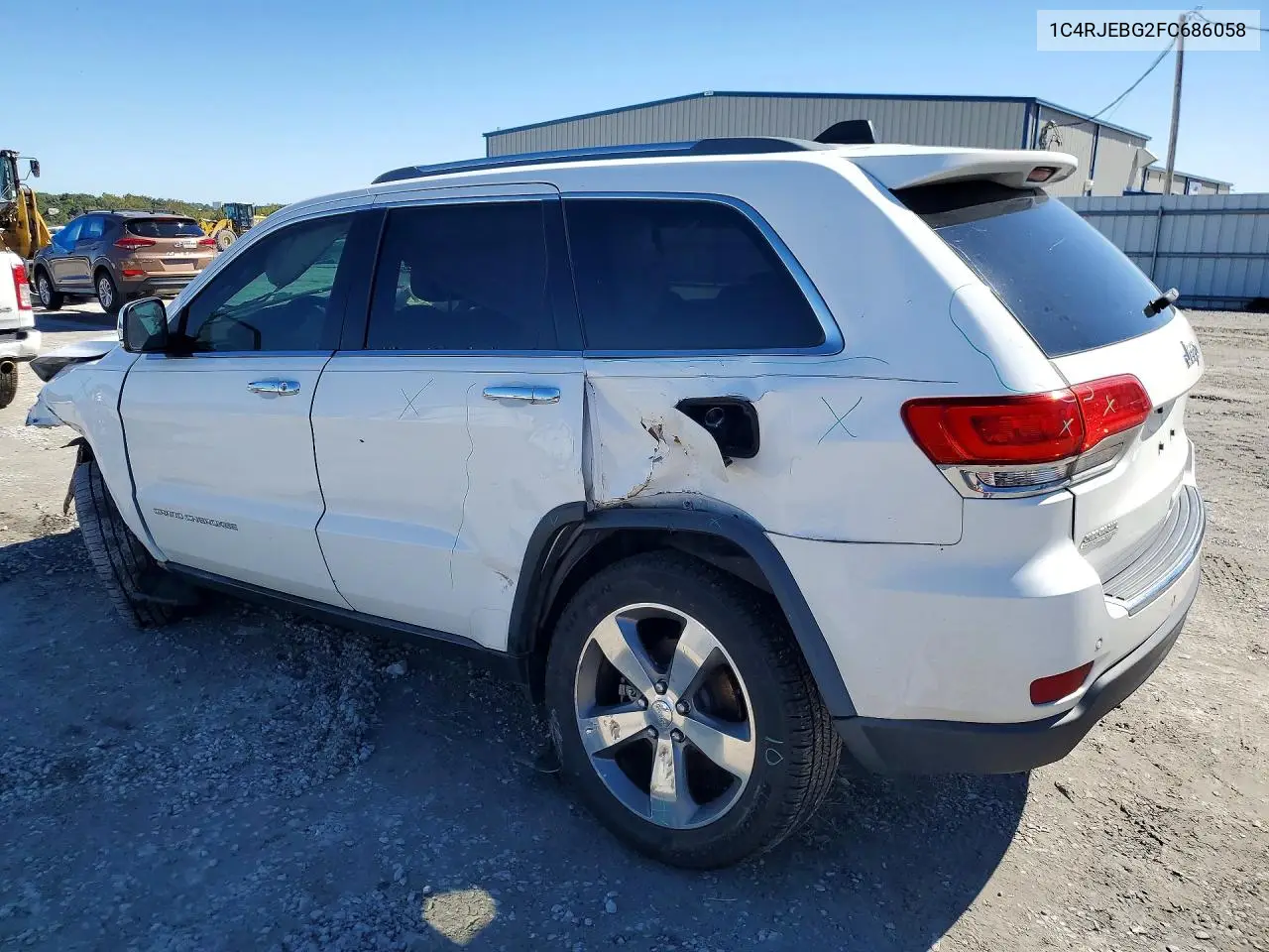 2015 JEEP GRAND CHEROKEE VIN 1C4RJEBG2FC686058 — фото 2