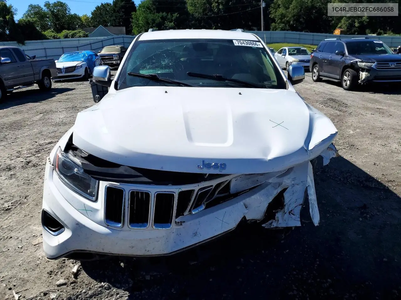 2015 JEEP GRAND CHEROKEE VIN 1C4RJEBG2FC686058 — фото 5