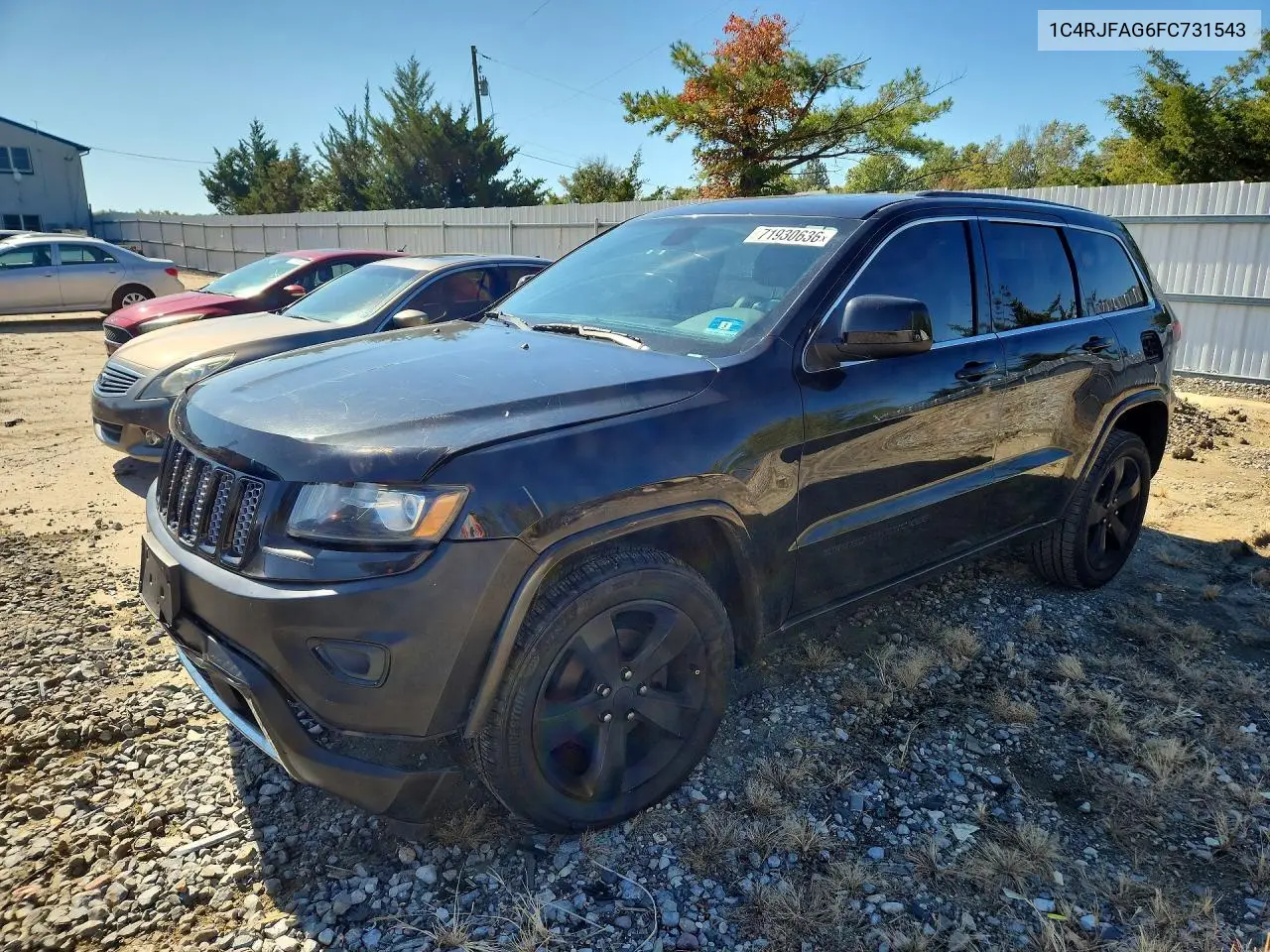 JEEP GRAND CHEROKEE 2015, VIN 1C4RJFAG6FC731543