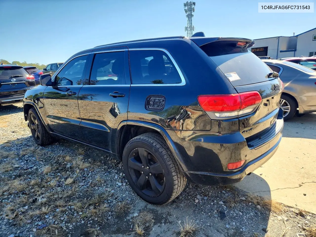 2015 JEEP GRAND CHEROKEE VIN 1C4RJFAG6FC731543 — фото 2