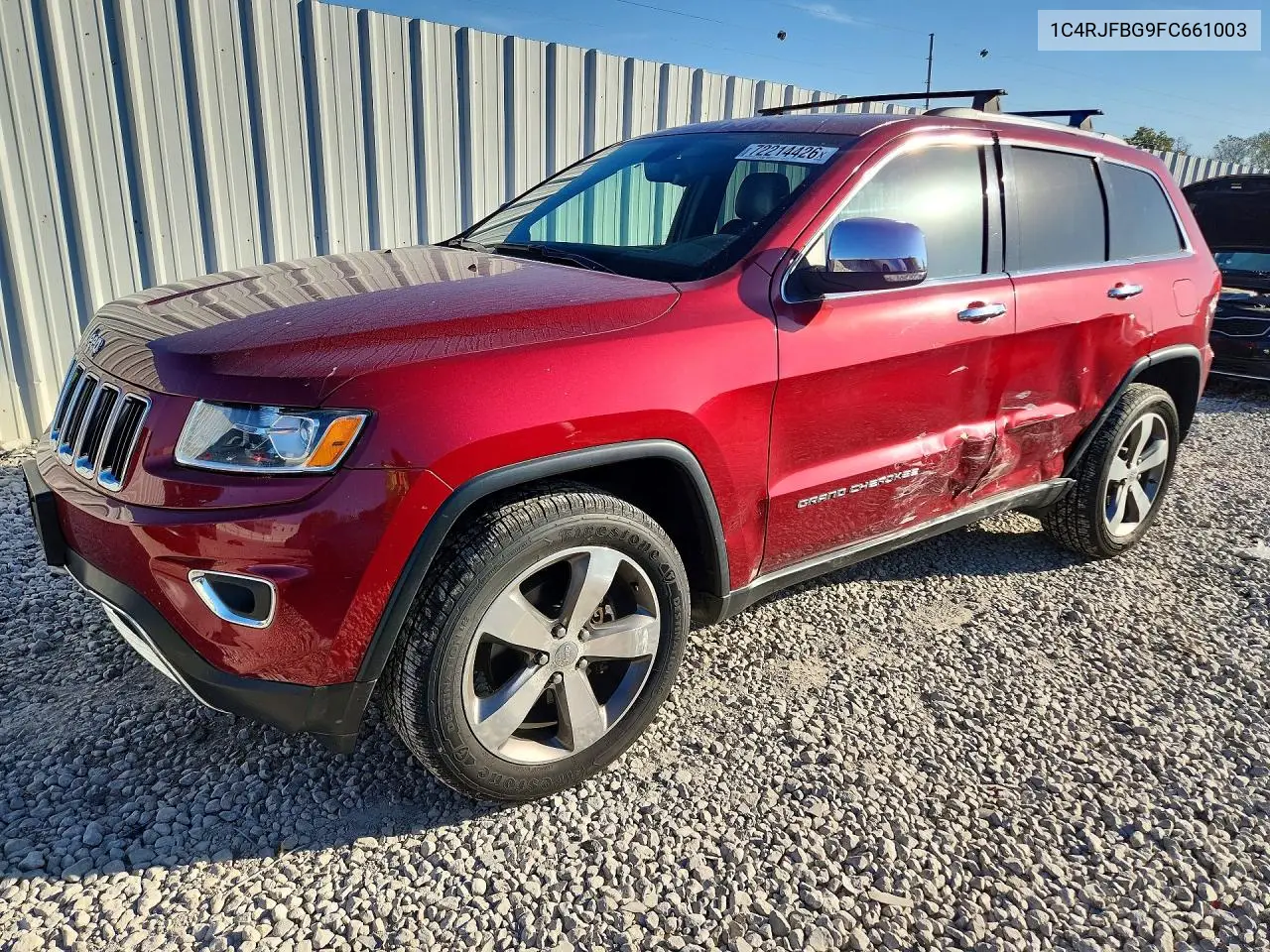 JEEP GRAND CHEROKEE 2015, VIN 1C4RJFBG9FC661003