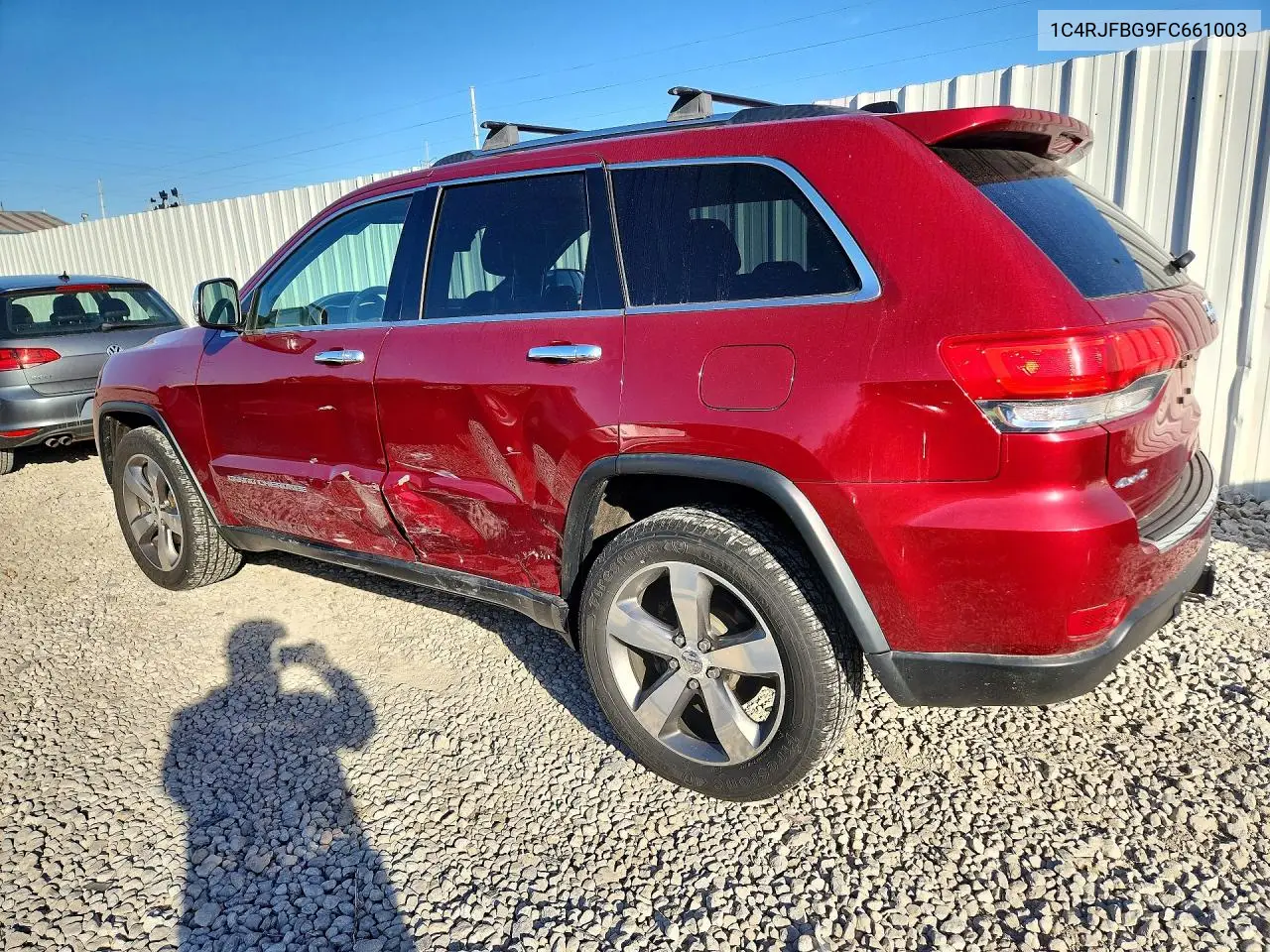 2015 JEEP GRAND CHEROKEE VIN 1C4RJFBG9FC661003 — фото 2