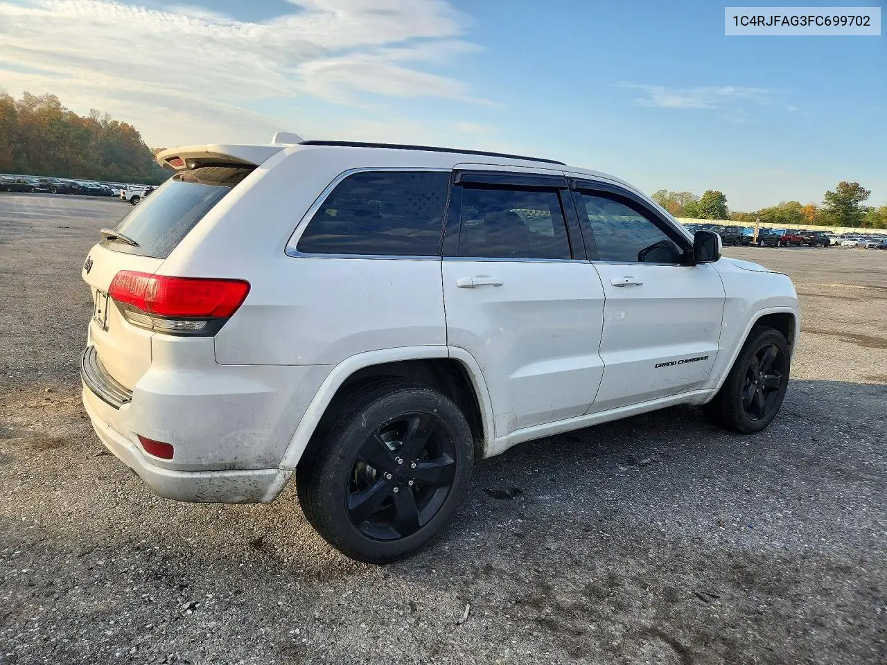 2015 JEEP GRAND CHEROKEE VIN 1C4RJFAG3FC699702 — фото 3