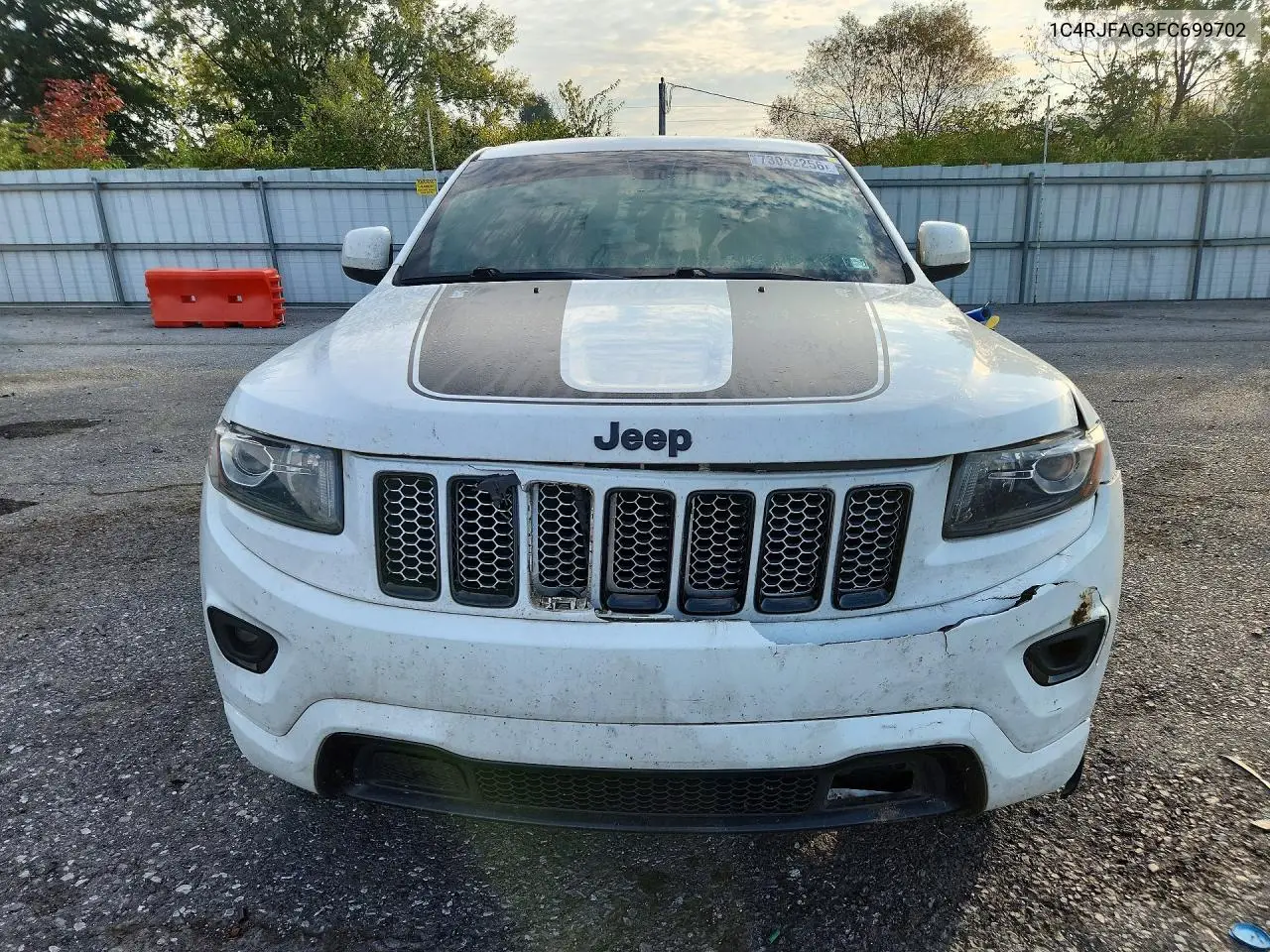 2015 JEEP GRAND CHEROKEE VIN 1C4RJFAG3FC699702 — фото 5