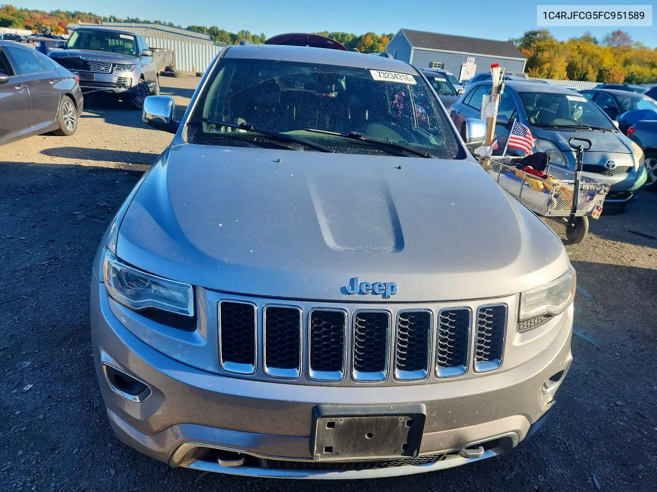 2015 JEEP GRAND CHEROKEE VIN 1C4RJFCG5FC951589 — фото 5