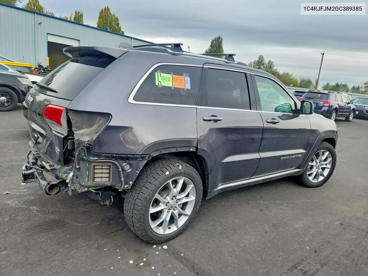 2016 JEEP GRAND CHEROKEE VIN 1C4RJFJM2GC389385 — фото 3