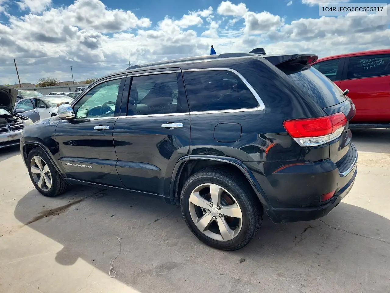 2016 JEEP GRAND CHEROKEE VIN 1C4RJECG6GC505317 — фото 2