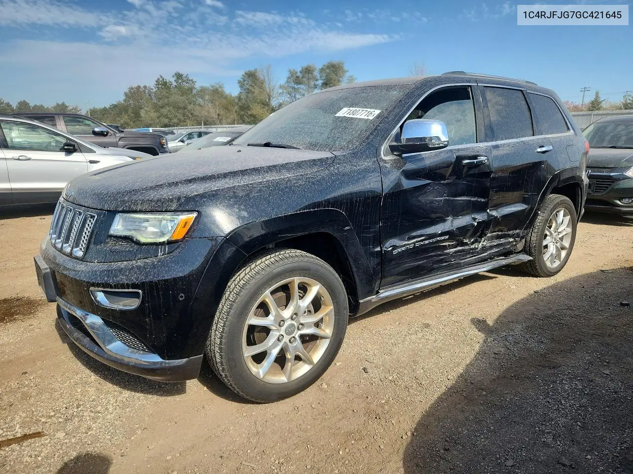 JEEP GRAND CHEROKEE 2016, VIN 1C4RJFJG7GC421645
