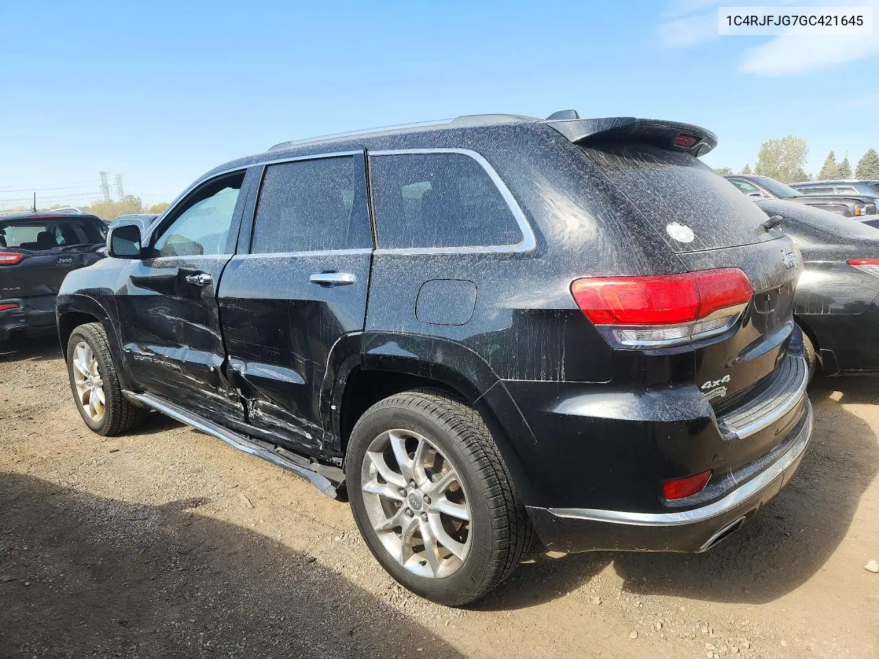2016 JEEP GRAND CHEROKEE VIN 1C4RJFJG7GC421645 — фото 2