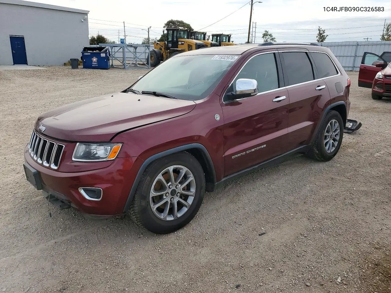 2016 JEEP GRAND CHEROKEE VIN 1C4RJFBG9GC326583 — фото 2