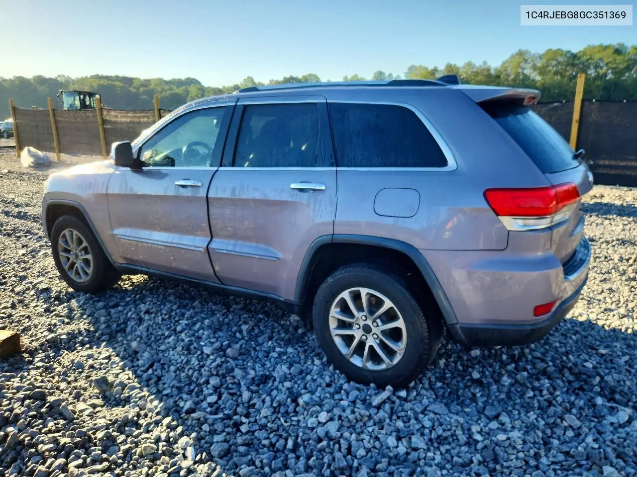 2016 JEEP GRAND CHEROKEE VIN 1C4RJEBG8GC351369 — фото 2