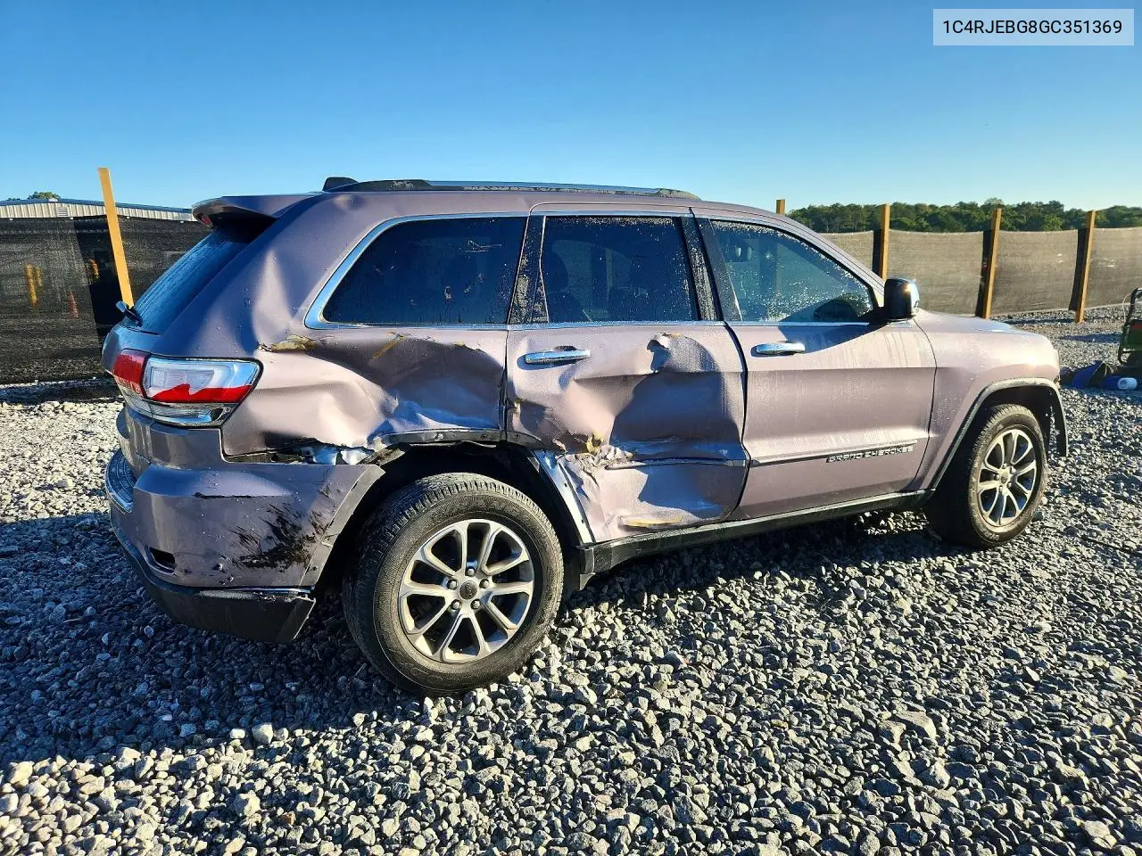 2016 JEEP GRAND CHEROKEE VIN 1C4RJEBG8GC351369 — фото 3