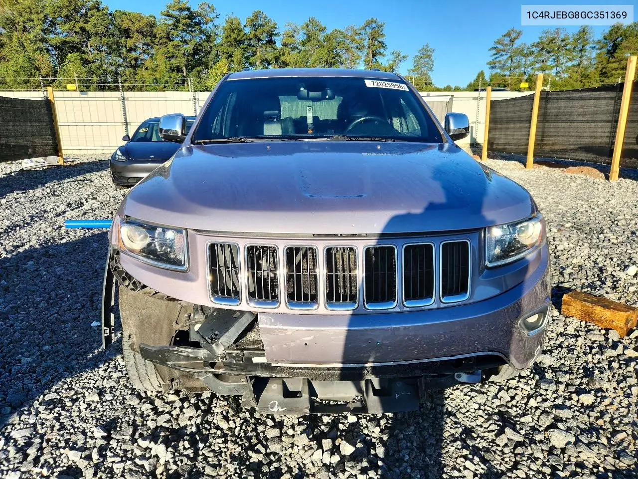 2016 JEEP GRAND CHEROKEE VIN 1C4RJEBG8GC351369 — фото 5