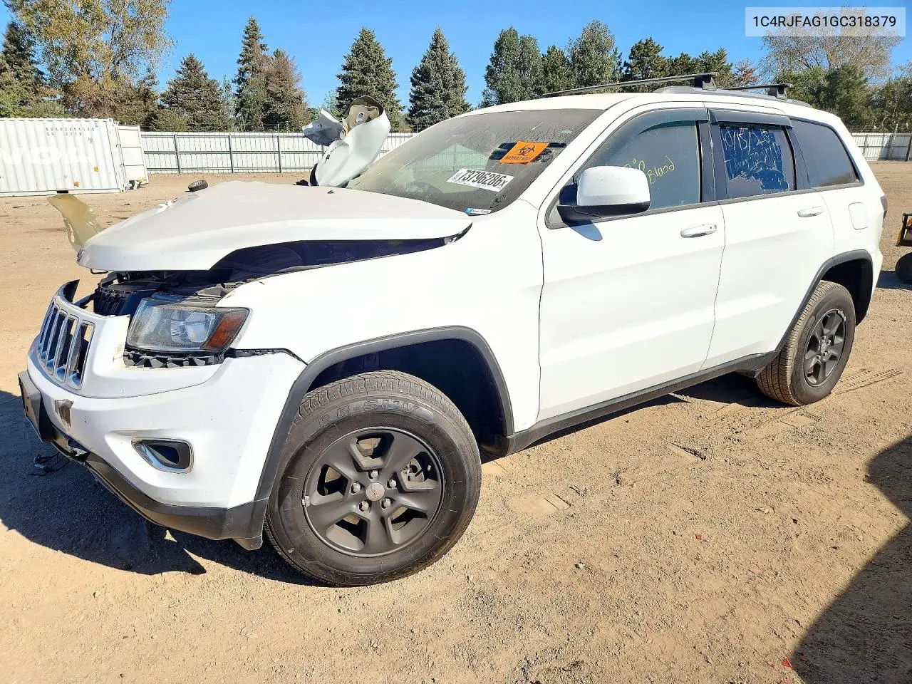JEEP GRAND CHEROKEE 2016, VIN 1C4RJFAG1GC318379