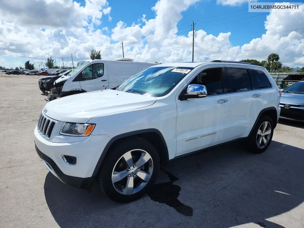 JEEP GRAND CHEROKEE 2016, VIN 1C4RJEBM5GC344711