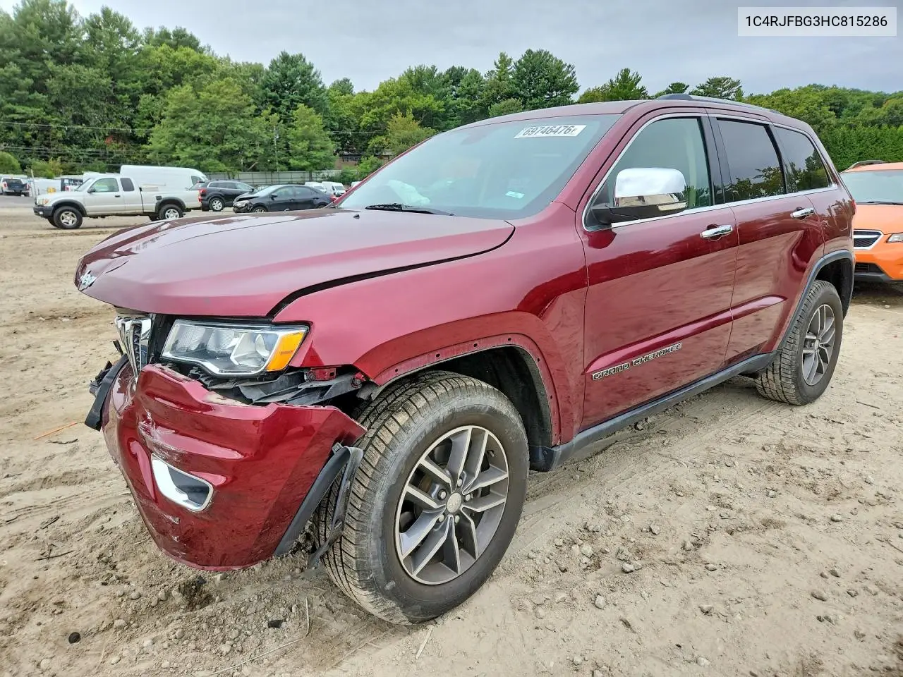JEEP GRAND CHEROKEE 2017, VIN 1C4RJFBG3HC815286