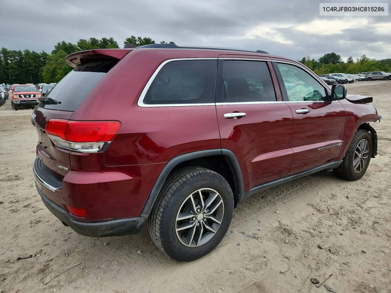 2017 JEEP GRAND CHEROKEE VIN 1C4RJFBG3HC815286 — фото 3