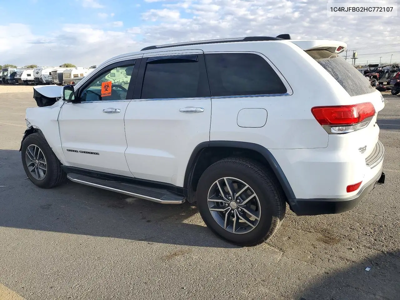2017 JEEP GRAND CHEROKEE VIN 1C4RJFBG2HC772107 — фото 2