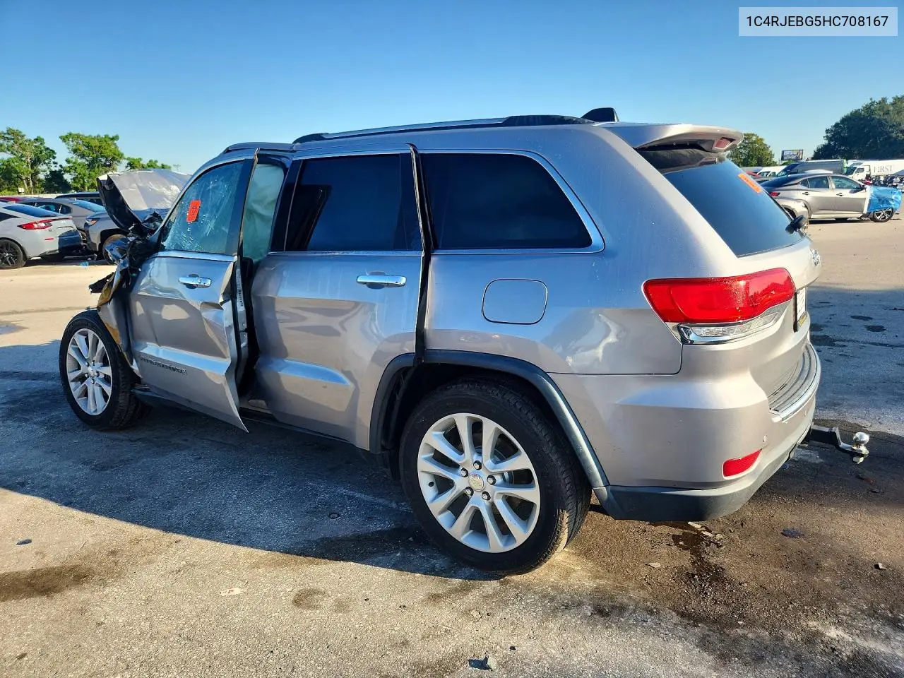 2017 JEEP GRAND CHEROKEE VIN 1C4RJEBG5HC708167 — фото 2