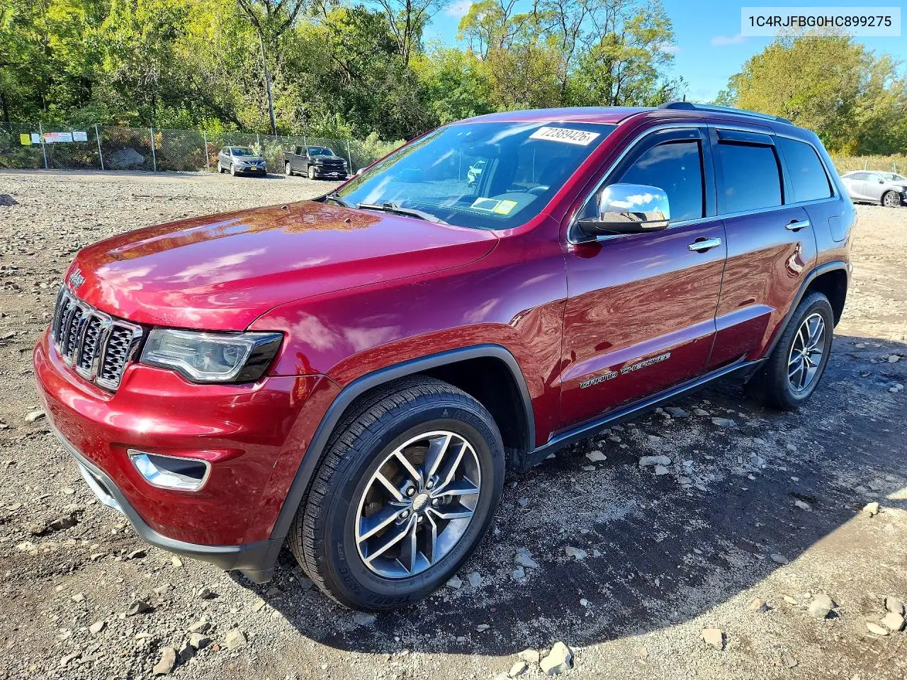 JEEP GRAND CHEROKEE 2017, VIN 1C4RJFBG0HC899275