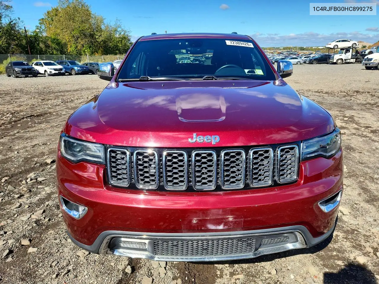 2017 JEEP GRAND CHEROKEE VIN 1C4RJFBG0HC899275 — фото 5