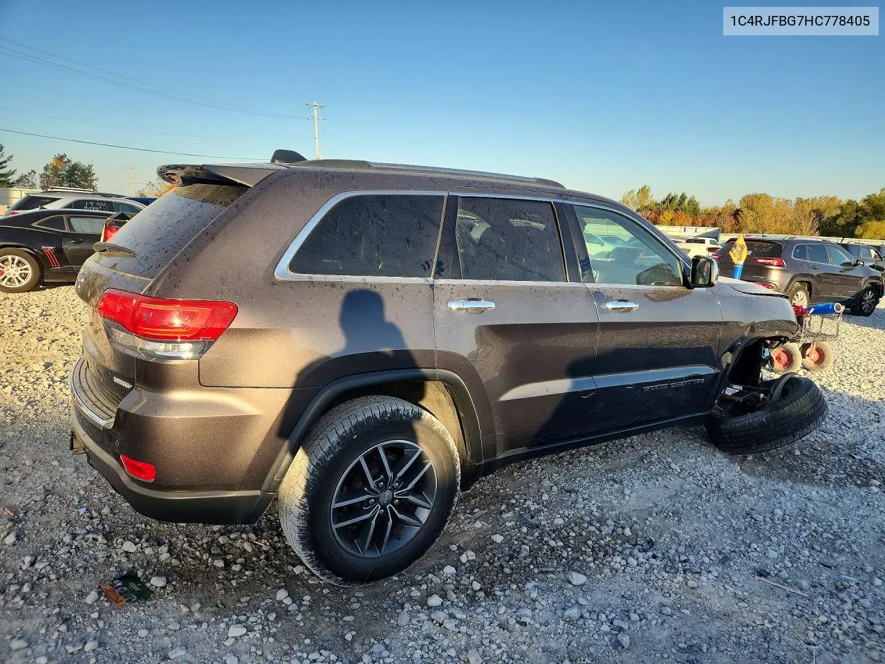 2017 JEEP GRAND CHEROKEE VIN 1C4RJFBG7HC778405 — фото 3