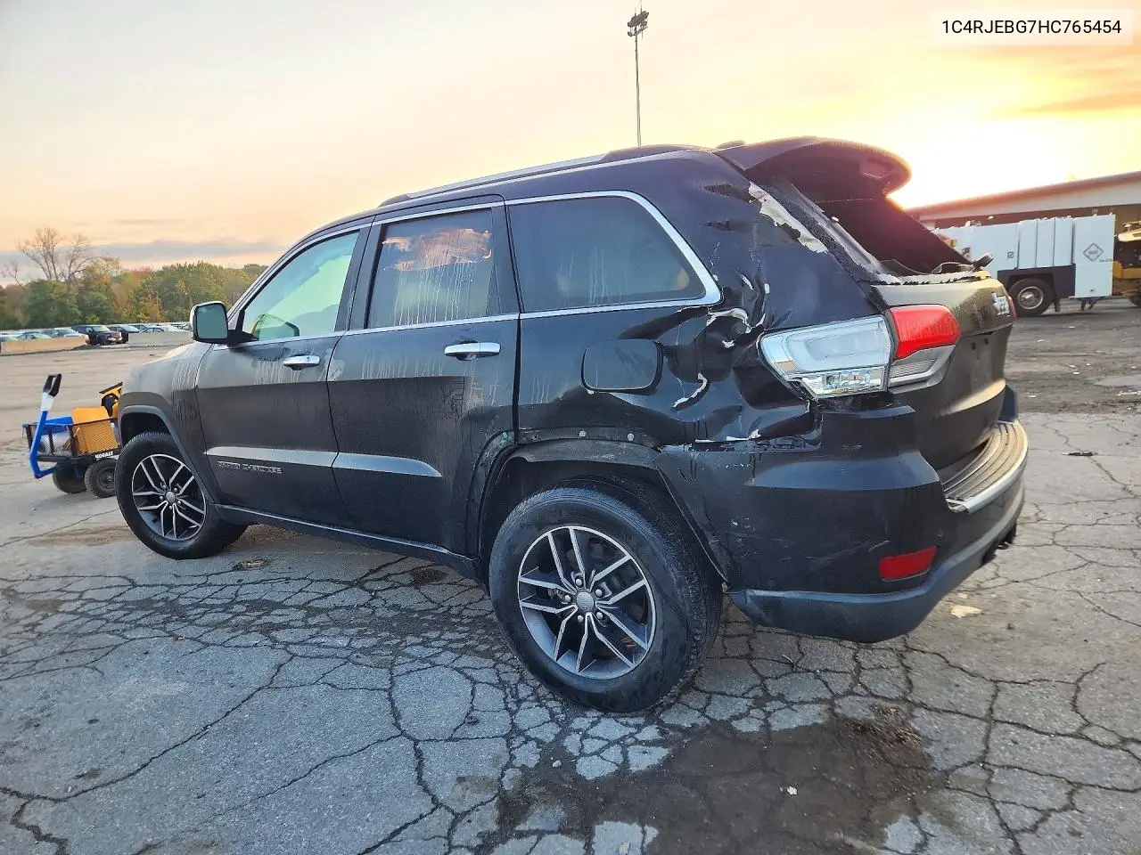 2017 JEEP GRAND CHEROKEE VIN 1C4RJEBG7HC765454 — фото 2