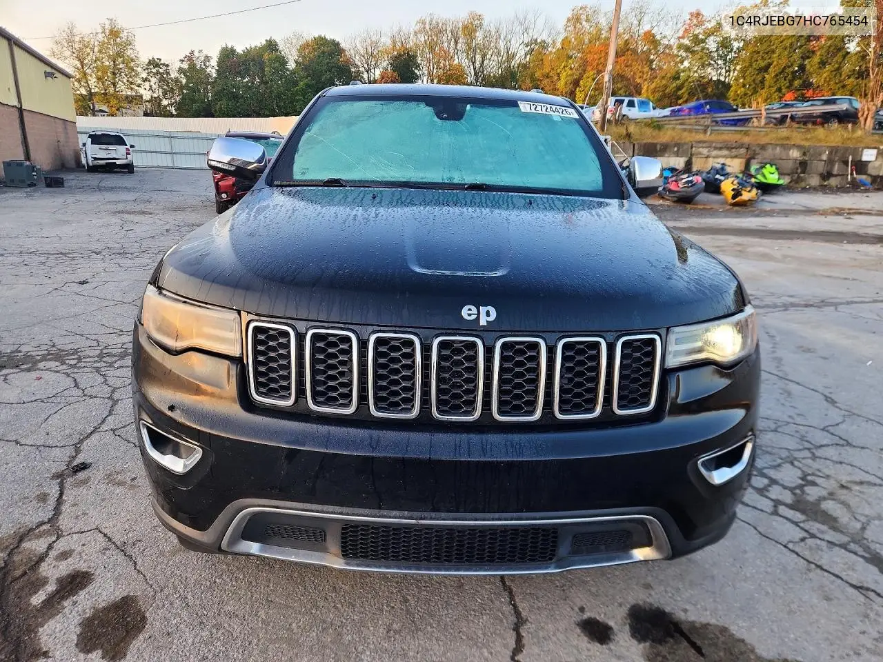 2017 JEEP GRAND CHEROKEE VIN 1C4RJEBG7HC765454 — фото 5