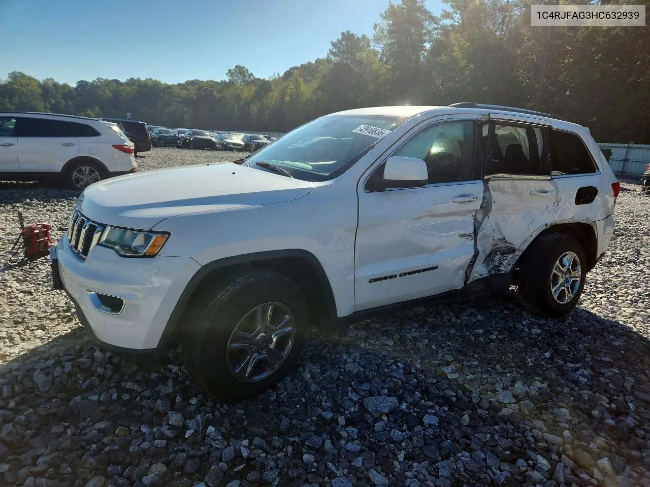 JEEP GRAND CHEROKEE 2017, VIN 1C4RJFAG3HC632939