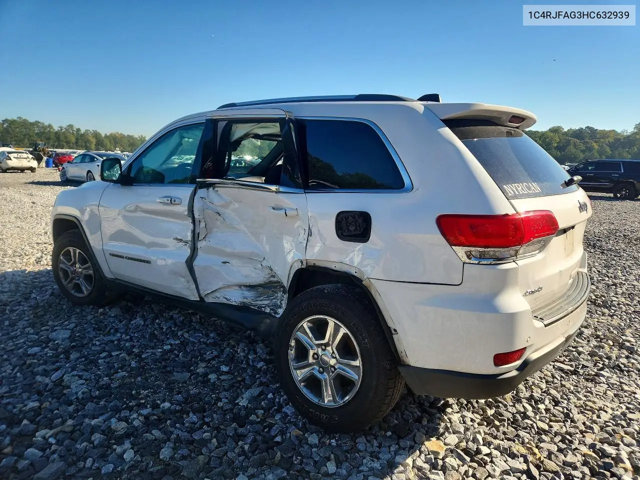 2017 JEEP GRAND CHEROKEE VIN 1C4RJFAG3HC632939 — фото 2