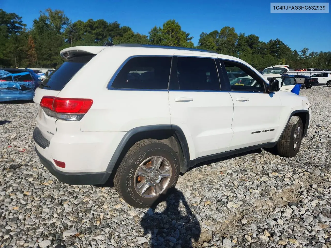 2017 JEEP GRAND CHEROKEE VIN 1C4RJFAG3HC632939 — фото 3