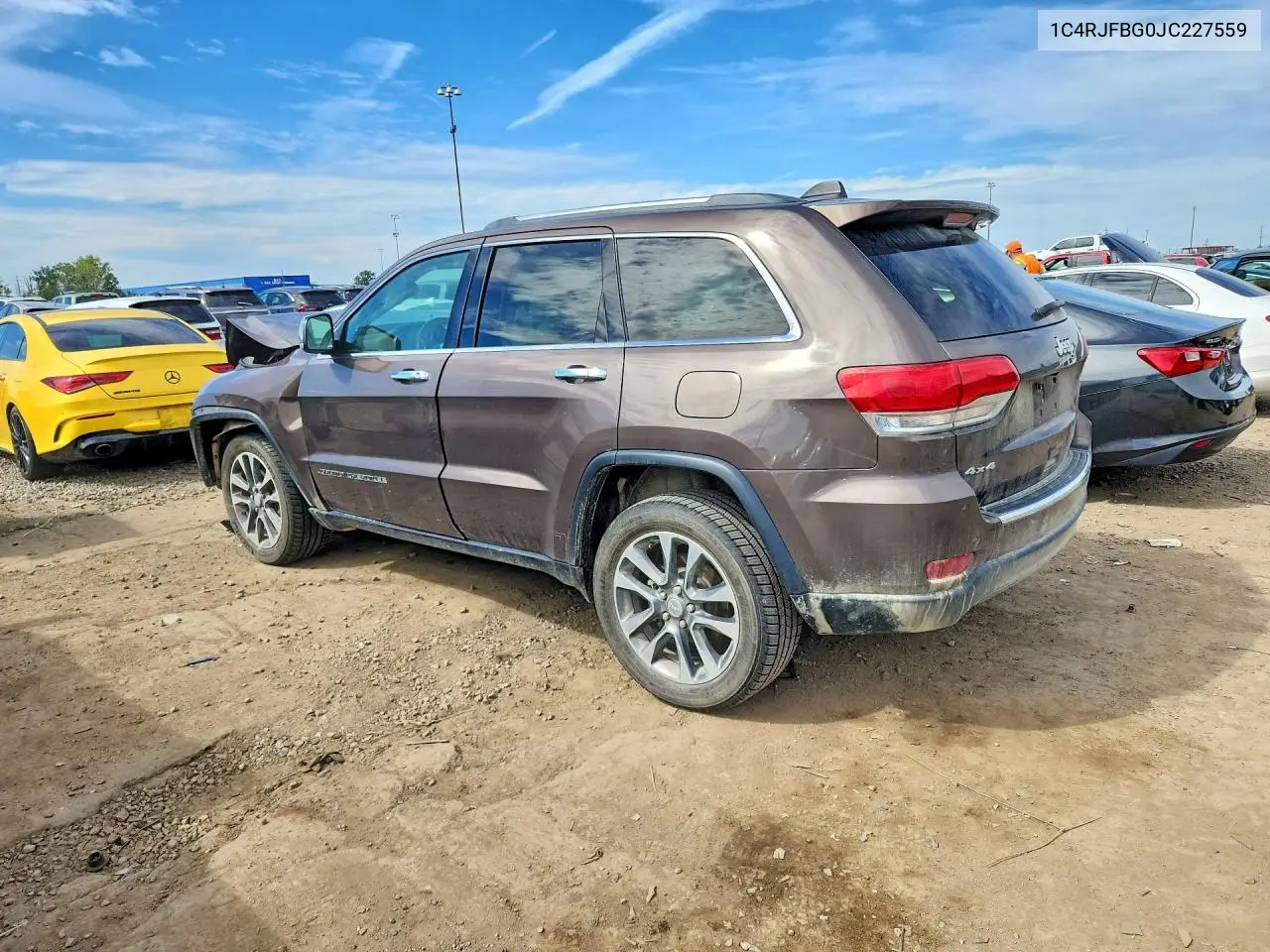 2018 JEEP GRAND CHEROKEE VIN 1C4RJFBG0JC227559 — фото 2